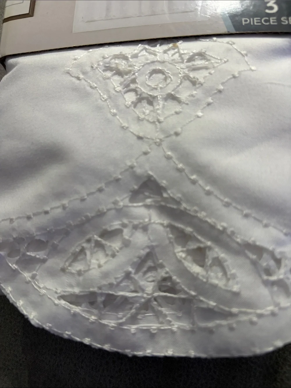 Lily White Sheer Tier and Valance Set - White